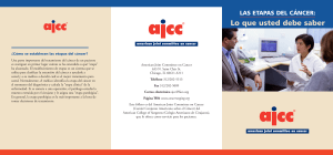 LAS ETAPAS DEL CÁNCER - American Joint Committee on Cancer