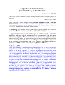 Epigenética en el cáncer humano (clase impartida por Manel Esteller)