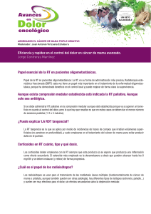 Papel esencial de la RT en pacientes oligometastásicos. Aunque