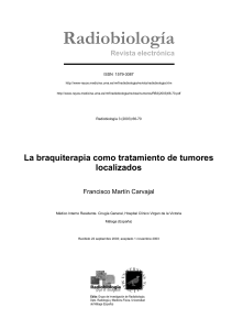 Radiobiología - Departamento de Radiología y Medicina Física