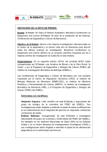 DESTACADO DE LA NOTA DE PRENSA: Evento: B·Debate: 50