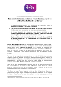 Las asociaciones de pacientes reivindican su papel en el
