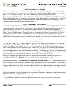 Mammography Information, Spanish
