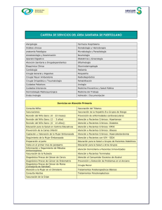 CARTERA DE SERVICIOS DEL &Aacute;REA SANITARIA DE