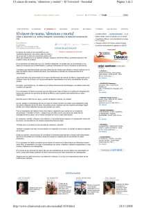 El cáncer de mama, `silencioso y mortal`