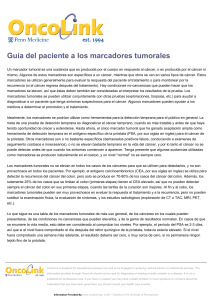 Guía del paciente a los marcadores tumorales