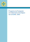 Programa de Postgrado en Enfermería Oncológica de la EONS, 2005