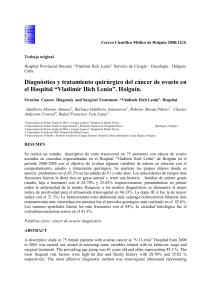 Diagnóstico y tratamiento quirúrgico del cáncer de ovario en el
