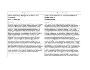 Cancer Survivorship Management for Primary Care Physicians