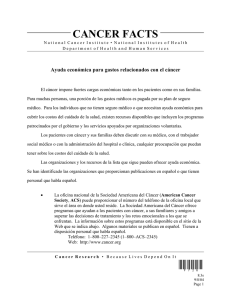 Ayuda economica para gastos relacionados con el cancer