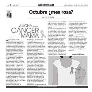 Octubre ¿mes rosa? - inversionista sonora