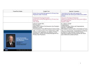 PowerPoint Slides English Text Spanish Translation Cancer