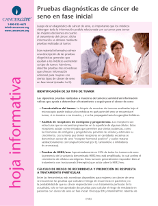 Pruebas diagnósticas de cáncer de seno en fase inicial