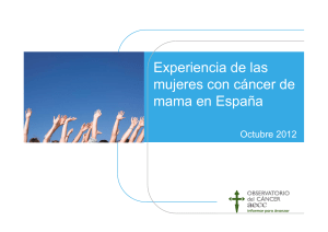 Experiencia de las mujeres con cáncer de mama