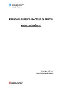 programa docente adaptado al centro oncología médica