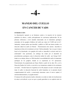Manejo de las metastasis cervicales en cancer de VADS