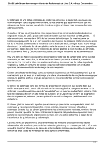 El ABC del C&aacute;ncer de estomago - Centro de Radioterapia de Lima