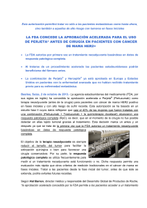 la fda concede la aprobación acelerada para el uso