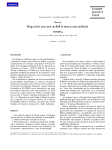 Requisitos para una unidad de mama especializada