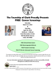 The Township of Clark Proudly Presents FREE Cancer Screenings