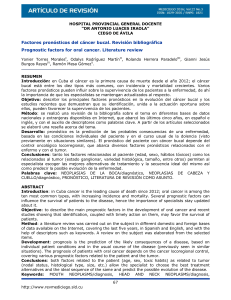 Factores pronósticos del cáncer bucal. Revisión