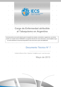 Carga de Enfermedad atribuible al Tabaquismo en Argentina