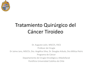 Manejo quirúrgico del cáncer de tiroides