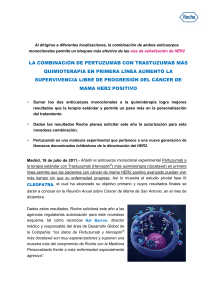 la combinaci&oacute;n de pertuzumab con trastuzumab