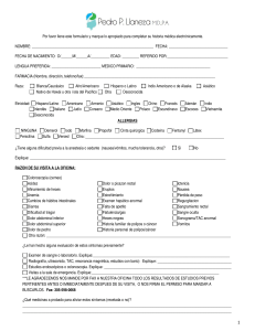 Por favor llene este formulario y marque lo apropiado para