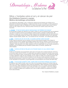 Mitos y Verdades sobre el sol y el cáncer de piel