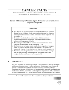 Estudio del Selenio y la Vitamina E para Prevenir el Cancer (SELECT)