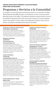 Programas y Servicios a la Comunidad