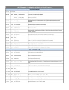 PROGRAMA III CONGRESO NACIONAL DE MASTOLOGIA