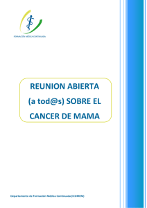 Programa de la reunión abierta sobre cáncer de mama