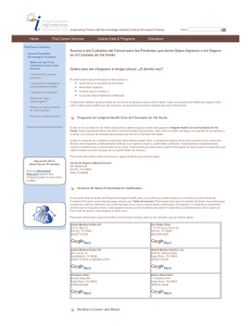 Accesso a los Cuidados del Cancer para los Pacientes que tienen