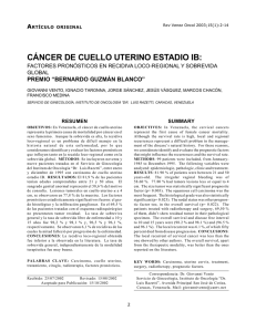 cáncer de cuello uterino estadio ib