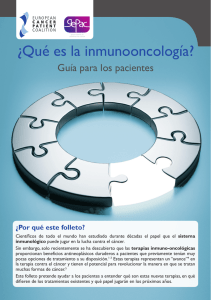 &iquest;Qu&eacute; es la inmunooncolog&iacute;a? - European Cancer Patient Coalition