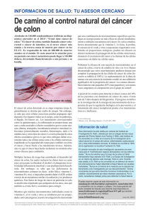 Edición 09: De camino al control natural del cáncer de colon