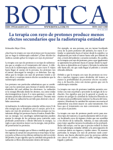 La terapia con rayo de protones produce menos efectos