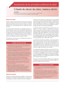 Cribado de cáncer de colon, mama y cérvix - amf