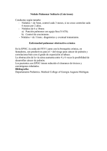 Nódulo Pulmonar Solitario (Coin leson) Conductas según tamaño
