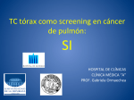 TC tórax como screening en cáncer de pulmón: