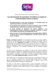 Las asociaciones de pacientes reivindican su papel en el D&iacute;a