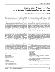 Impacto de las firmas genómicas en la decisión terapéutica del