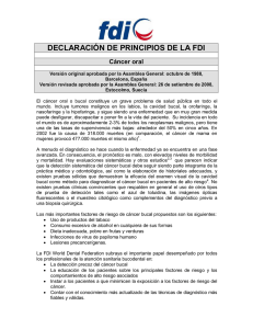C&aacute;ncer oral