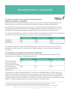 El cáncer de seno en las mujeres hispanas/latinas