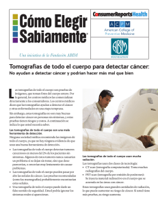 Tomografías de todo el cuerpo para detectar cáncer