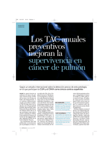 Mejoran la supervivencia en cáncer de pulmón.
