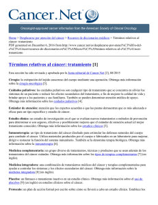 Términos relativos al cáncer: tratamiento