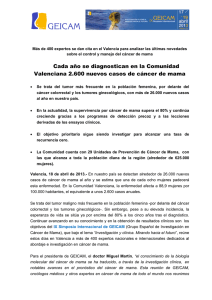 Cada año se diagnostican en la Comunidad Valenciana